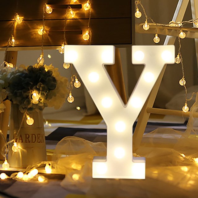 Birdeem Alphabet Led Letter Lights Light Up White Plastic Letters Standing Hanging A-M &