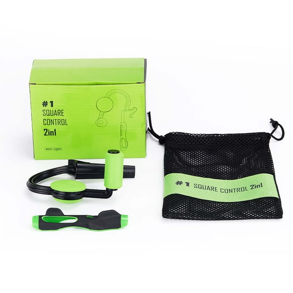2-in-1 Square Swing Trainer with Instant Pads for Control and Universal Fit Swing Correction