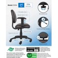 thumbnail image 3 of Boss Office Products Leather Deluxe Posture Chair with Adjustable Arms in Black, 3 of 6