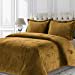 thumbnail image 3 of Venice Velvet Oversized Solid Duvet Set, Queen, Camel, 3 of 4
