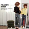thumbnail image 4 of HOMCOM Full Length Mirror Standing Leaning Wall 64" x 21" Silver, 4 of 10