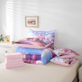 thumbnail image 4 of Erosebridal Princess Castle Bed in a Bag King size, Fantasy Fairy Tale Bed Set, Pink Purple, Reversible 7 Pieces, 4 of 5