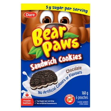 Dare Bear Paws Sandwich Cookies Chocolate, 168g (6 pack)