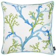 thumbnail image 2 of Housse de Coussin Carrée Corail Bleu Marine, 2 of 5
