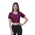 thumbnail image 1 of Moomaya T-shirt Court à Col Rond pour Femmes, Manches Courtes, Été, Coupe Ample, 1 of 7