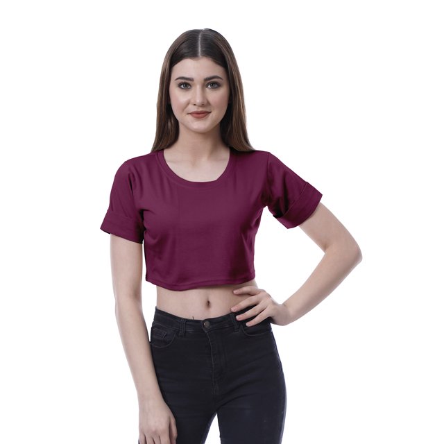 Moomaya T-shirt Court à Col Rond pour Femmes, Manches Courtes, Été, Coupe Ample