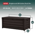 thumbnail image 2 of Keter Brightwood Banc de Rangement pour Patio/terrasse en Résine Étanche de 120 Gal, Brun, 2 of 11