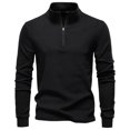 thumbnail image 4 of Dagugfen Quarter Zipper Pullover Men Long Sleeve Slim Fitted Thermal Base Layer Running Workout Tops, 4 of 5