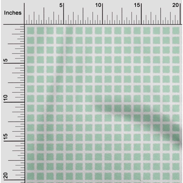 oneOone Viscose Chiffon Fabric Check & Geometric Print Fabric By The Yard 42 Inch Wide