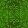 thumbnail image 1 of Ahgly Tapis d'Intérieur Lavable en Machine Carré Vert Émeraude Profond Transitionnel, 7 Pieds Carré, 1 of 7