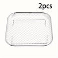 thumbnail image 2 of HLONK [2pcs Stainless Steel Air Fryer] 2pcs Stainless Steel Air Fryer Accessories Set | Stackable  Dishwasher Safe  Suitable for Oven and Air Fryer  Perfect for Healthy Holiday Baking, 2 of 6
