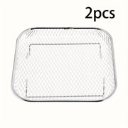 SNNROO [2pcs Stainless Steel Air Fryer] 2pcs Stainless Steel Air Fryer Accessories Set | Stackable  Dishwasher Safe  Suitable for Oven and Air Fryer  Perfect for Healthy Holiday Baking