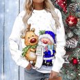 thumbnail image 1 of Chandail à Capuche de Noël pour Femmes Manches Longues Décontracté Impression de Noël Col Rond Chandail Tunique Automne en Liquidation, 1 of 5