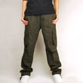 thumbnail image 3 of XZNGL Mens Solid Multi-Pocket Washed Overalls Outdoor Casual Pants Trousers, 3 of 9