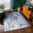 thumbnail image 1 of JV Home Area Rug Napoli Blue 6'x9' Washable Carpet Anti Slip, 1 of 7
