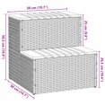 thumbnail image 2 of vidaXL Hot Tub Step Black 50x50x50.5 cm Poly Rattan and Solid Acacia, 2 of 5