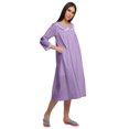 thumbnail image 3 of Moomaya Robe de Nuit Longue Jusqu'au Genou à Patte de Boutonnage pour Femmes, Imprimée, 3 of 6