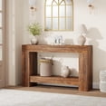 thumbnail image 1 of Table Console pour Entrée, Table d'Accent de 47 Pouces pour Salon, Longue Table Console avec Rangement, Table de Couloir Style Ferme avec Étagère de Rangement à 2 Niveaux, 1 of 6