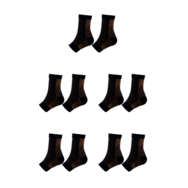 Decodeary 2a Of Compression Socks For Ankles Brace Wide Application And Comfortable Black copper fibre L/XL 5Set