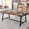 thumbnail image 1 of 70.86 Inch Computer Table, Large Executive Office Desk, Modern Study Desk with Metal Frame, 1 of 5