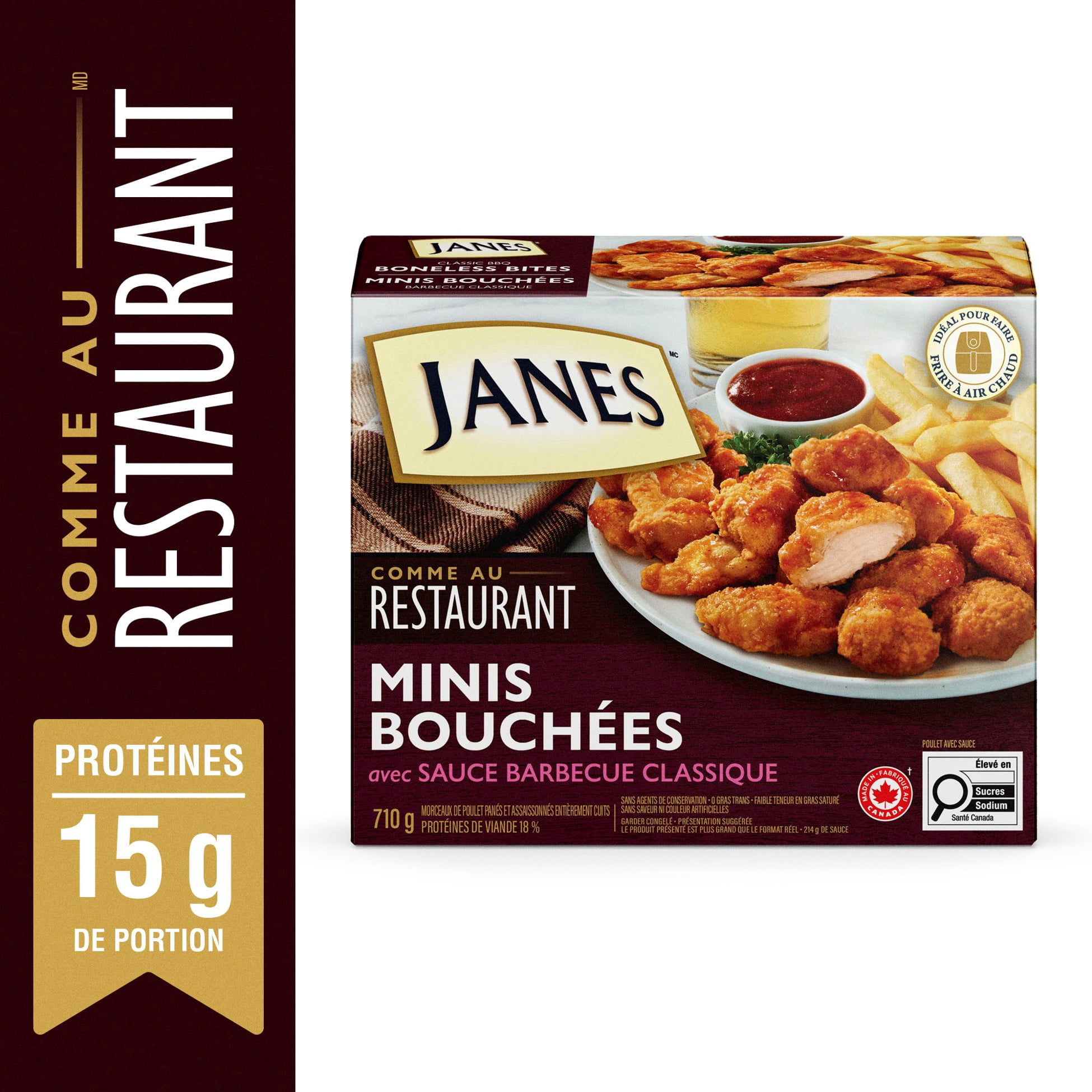 Janes® Restaurant Style Classic BBQ Boneless Bites, 710g, Frozen Breaded Chicken Bites, Contains White Meat., 710g