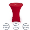 thumbnail image 4 of Stretch cover bar table covers - elegant bar table cover for bistro table anthracite, 4 of 9