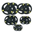 thumbnail image 1 of HAJEX Olympic Rubber Tri-Grip Plates Set 2 inch - 231LB Set - ( 5.5LB, 11LB, 22LB, 33LB, & 44LB), 1 of 6