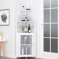 thumbnail image 2 of EDTara Corner Wine Cabinet with Removable Wine Rack, Wine Bar Cabinet with Barn Door and Adjustable Shelves, Industrial Wine Cabinet for Dining Room, Living Room,Kitchen, 2 of 8