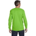 thumbnail image 3 of Hanes TAGLESS Men`s Long-Sleeve T-Shirt - Best-Seller, M, Lime, 3 of 4
