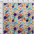 thumbnail image 2 of oneOone Polyester Lycra Off White Fabric Skull Sewing Material Print Fabric By The Yard 56 Inch Wide, 2 of 4