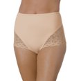thumbnail image 1 of Bali Womens Firm Control Lace Inset Brief - Best-Seller, L, 2 Beige, 1 of 4