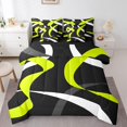 thumbnail image 1 of Erosebridal Geometric Stripe Bedding Sets Twin Size,Abstract Artwork Comforter Sets with Sheets,Geometry Lines Decor,Reversible,7pcs, 1 of 5