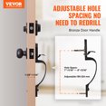 thumbnail image 2 of VEVOR Front Door Handle and Deadbolt Set, Red Gula Silk Front Door Lock Set with Interior Knob, Adjustable Hole Spacing Single Cylinder Handleset, for Right and Left Handed Entrance and Front Door, 2 of 9
