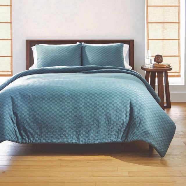 Bh&G 3Pc Comforter Set Full Queen Nimbus Blue