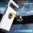 thumbnail image 2 of KOMI Pixel 7 Case, Google Pixel 7 Case with HD Screen Protector, Shockproof Google Pixel 7 Phone Case with 360° Magnetic Ring Holder Kickstand Phone Case for Google Pixel 7 Silver, 2 of 5