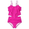 thumbnail image 3 of HAWEE Womens Tankini Swimsuits High Waisted Bathing Suits Tummy Control Ruffled Top Swimwear Two Piece Swimming Suits, 3 of 4