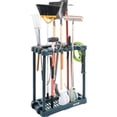 thumbnail image 1 of VEVOR Garden Tool Organizer, 10 Slots, Yard Tool Tower Rack for Garage Organization and Storage, Hold Long-Handled Tool/Rake/Broom/Shovel, PP Garden Tool Stand Holder Organizer for Yard, Shed, Outdoor, 1 of 9