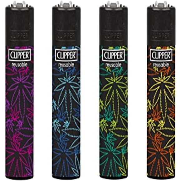 Clipper Briquet Réutilisable, Grands Briquets Rechargeables Classiques, Spin Psycho Collection, Présentoir de 48 Unités, Personnalisable