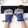 thumbnail image 1 of Half Finger Gloves Winter Warm Gloves Women's Keyboard Gloves Real Half Finger Gloves Rubber Gloves Medium Nail Latex Gloves Work Gloves Disposable Gloves Medium Latex Gloves Small, 1 of 3