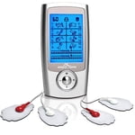 Easy@Home Stimulateur de machine et de muscle rechargeables, masseur électronique d'impulsions pour le soulagement de la tension avec 16 Modes et 20 Niveaux d'intensité