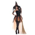 thumbnail image 1 of Costume de Sorcière Orange & Noir pour Femmes Hallow's Eve, 1 of 3