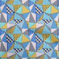 thumbnail image 1 of oneOone Rayon Medium Blue Fabric Check Patchwork Fabric For Sewing Printed Craft Fabric By The Yard 56 Inch Wide, 1 of 5
