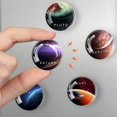thumbnail image 3 of Glass Fridge Magnets, 12Pcs Planet Crystal Refrigerator Glass Magnets Strong Decorative Magnets for Locker Kitchen Office Whiteboards Photos Party Creative Decorative Magnets for Gift, 3 of 7