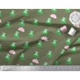 thumbnail image 3 of Soimoi Rayon Fabric Lotus & Frog Kids Print Fabric by The Yard 42 Inch Wide, 3 of 3