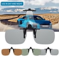 thumbnail image 2 of Clip-On Sunglasses Rimless Flip Up Driving Glasses Night Vision Polarized Glasses for Women Men, 2 of 8