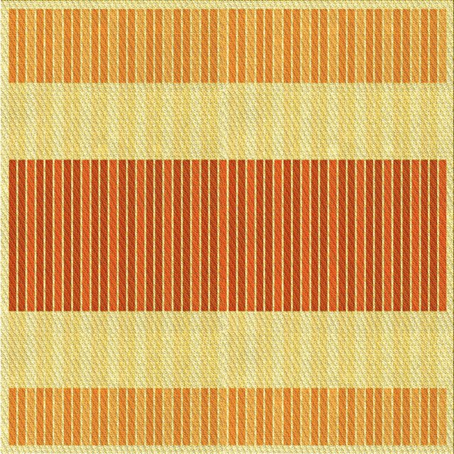 Ahgly Company Tapis d'Intérieur Lavable à la Machine, Carré, Transitionnel, Orange Rouge Orange, Tapis de Zone, 7 Pieds Carré