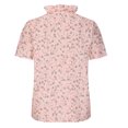 thumbnail image 4 of Pompotops Women's Casual Solid Color Ruffle Collar Long Sleeve Ruffle Shirt Blouse V-Neck Short Sleeve Shirt Tops, 4 of 7