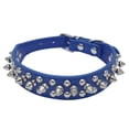 thumbnail image 1 of Leather Bullet-Style Dog Collar with Metal Buckle, Adjustable Punk Collar for Small Medium Large Dogs, Soft Breathable Protection, 1 Collar, 1 of 2