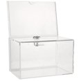 thumbnail image 1 of CUITING Clear Acrylic Box Multi-functional Ballot Box Suggestion Solicitation Box Voting Holder With Lock, 1 of 7
