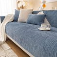 thumbnail image 1 of Nvzi Soft Chenille Sofa Couch Cover Solid Color Striped Weave Textured Sectional Couch Covers Washable Anti-Slip Sofa Slipcover for Dogs Pet, 1 Piece/Not All Set (Blue,27"x27"), 1 of 5